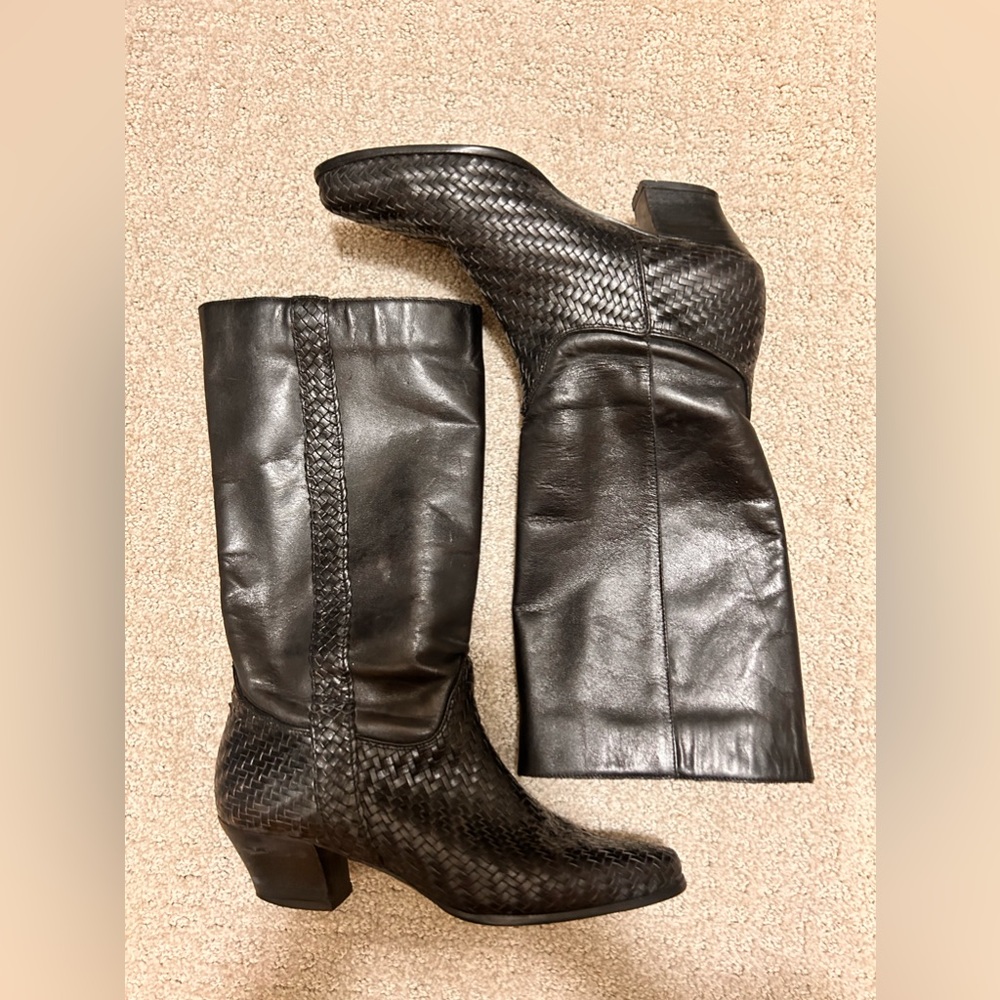Vintage Black Leather Boots
